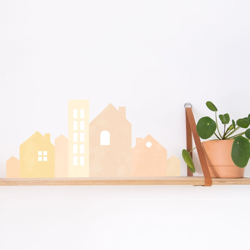Small City Houses Wall Stickers