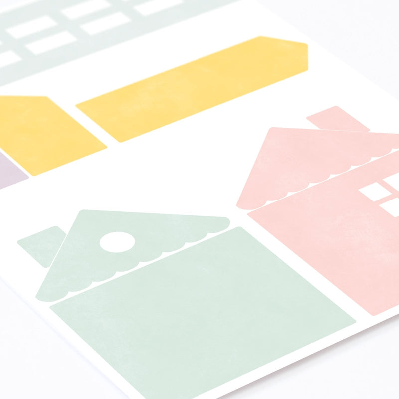 Small City Houses Wall Stickers