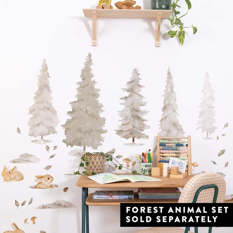 Petits Arbres Forêt Nordique - Stickers muraux