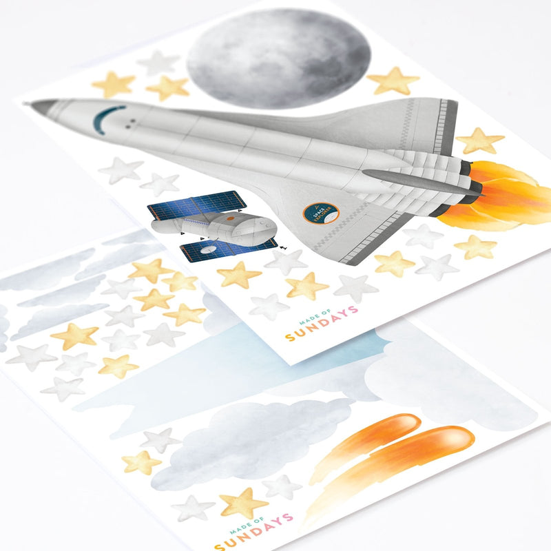 Autocollants Muraux Fusée de l'Espace Petit Décollage