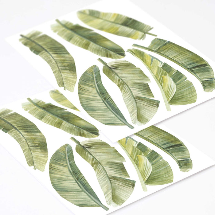 Petits stickers muraux feuilles de palmier aquarelle