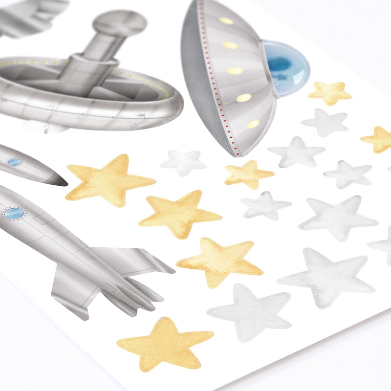 Autocollants Muraux Aventure Fusée Spatiale