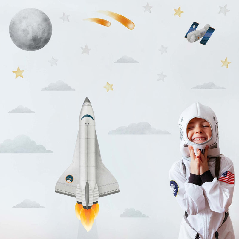 Autocollants Muraux Décollage de Fusée Spatiale