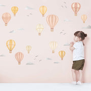 Striped Hot Air Balloon Wall Stickers - Made of Sundays