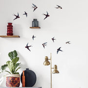 Swallows Watercolour Bird Wall Stickers, wall decals by Made of Sundays