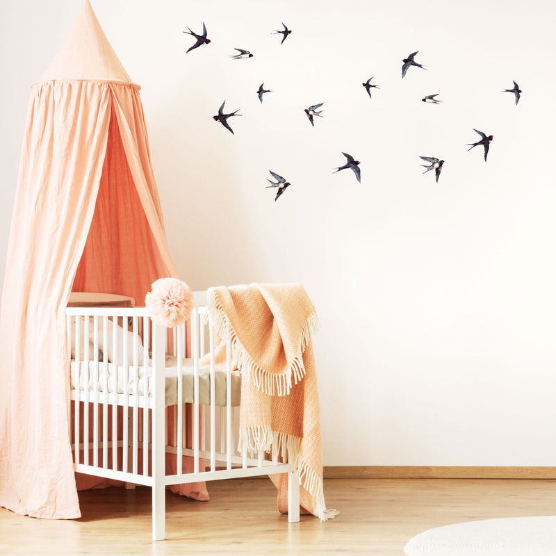 Swallows Watercolour Bird Wall Stickers, wall decals by Made of Sundays