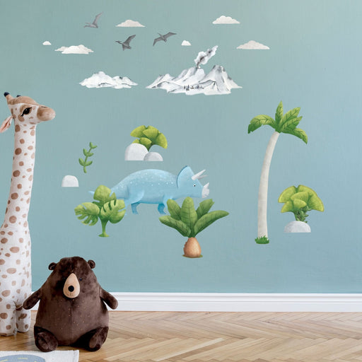 Triceratops Dinosaur Wall Sticker, wall decals by Made of Sundays