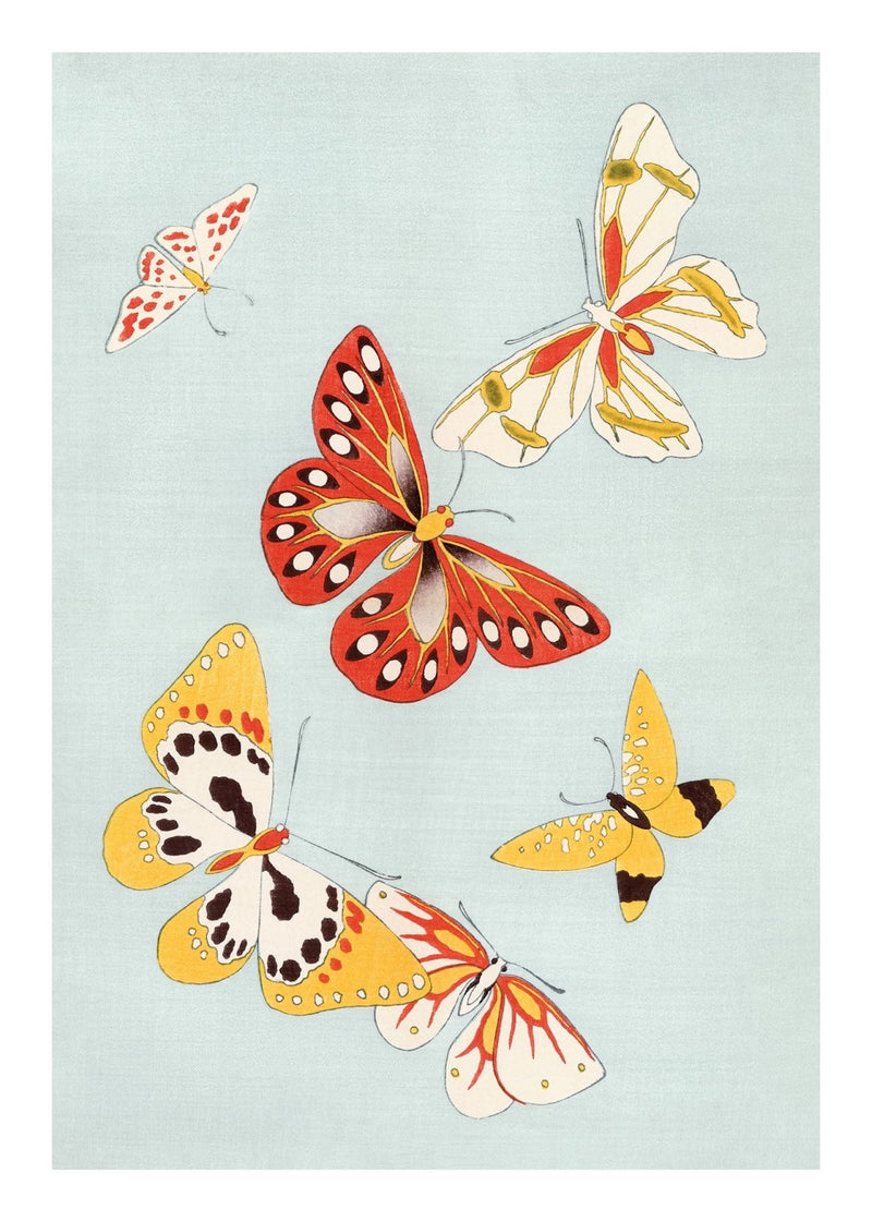 Vintage Colouful Butterflies, Poster - Made of Sundays