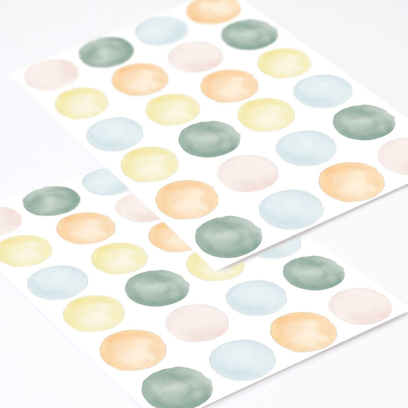 Stickers Muraux à Pois Aquarelle, 6 cm
