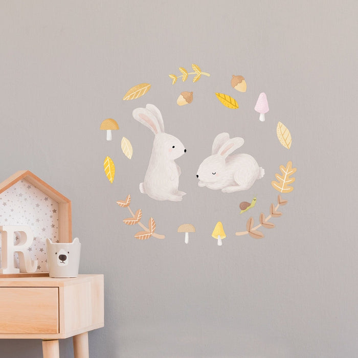 Woodland Bunnies, Wall Stickers, wall decals by Made of Sundays