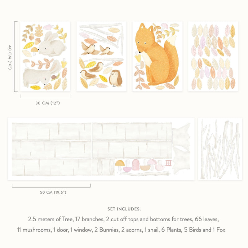 Woodland Forest & Animals Theme Pack, wall decals by Made of Sundays