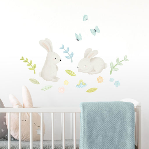 Woodland Spring Bunnies, Wall Stickers, wall decals by Made of Sundays