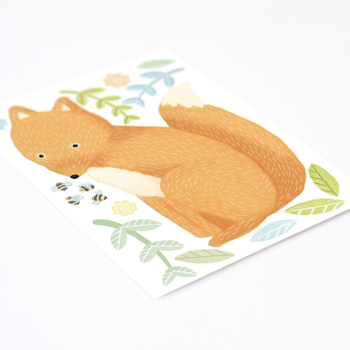 Woodland Spring Fox, Wall Sticker, wall decals by Made of Sundays